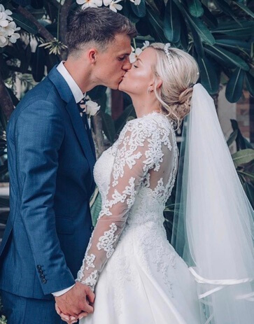 Solly March and Amelia Goldman at their wedding. 
